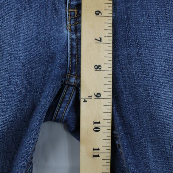 We The Free People Jeans 25 Dream Lover Flare Bell Bottoms Blue Boho Festival - Picture 11 of 16